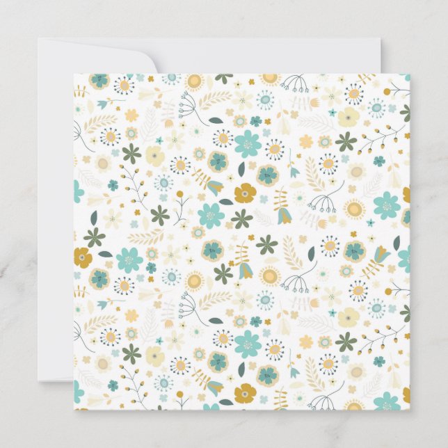 Blommigt Inbjudningar (Framsida)