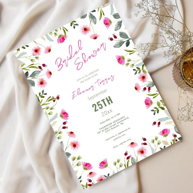 Blommigt Inbjudningskort för möhippan (Skapare uppladdad)