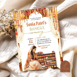Blommigt India Bangle Choora Ceremony Inbjudningar