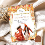 Blommigt Indian Sangeet Bröllop Inbjudningar<br><div class="desc">Inbjudan till den indiska organisationen Groom Haldi Ceremony,  Orange Mendhi Ceremony,  Hindu Pithi Ceremony,  Blommigt Dholki Maiyan Ceremony,  Haldi Night Inbjudan,  Sangeet-inbjudan,  indisk inbjudan till Rokka-bröllop</div>