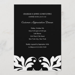 Blommigt Inslag Corporate/Business Party inbjudan