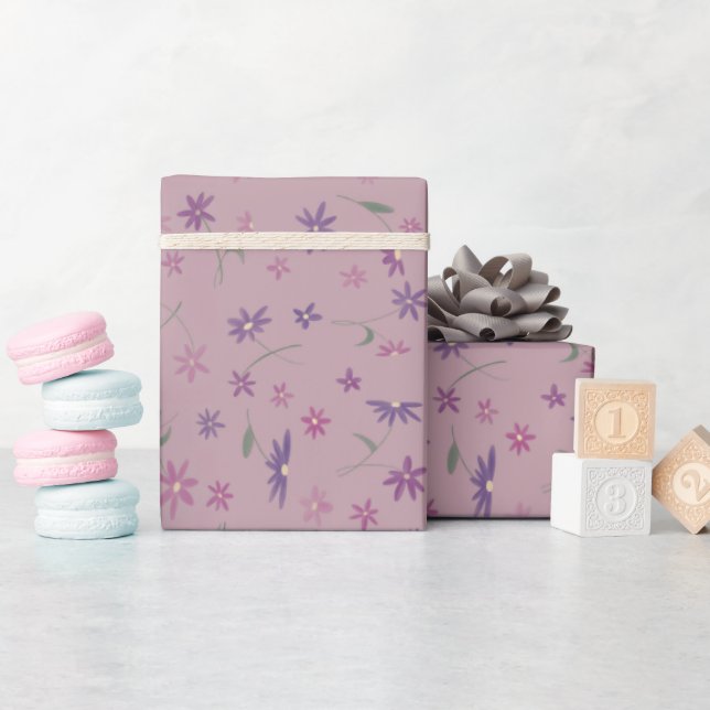 Blommigt inslagspapper presentpapper (Baby Shower)