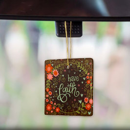Blommigt inspiration Faith Söt Inspirief Julgransprydnad Keramik