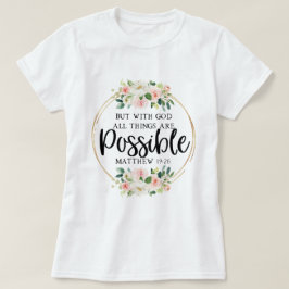 Blommigt inspirationerande bibelsverse t shirt