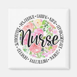 Blommigt inspirationsnurage magnet