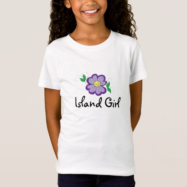 Blommigt Island Girl Tee (Framsida)