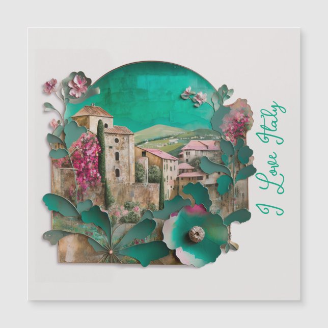 Blommigt Italienska pappra skulpturer (Framsida)