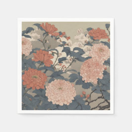 Blommigt Japan Pappersservett