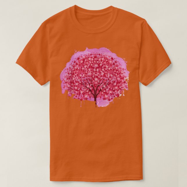 Blommigt Japansk Sakura Träd Rosa Flower Japan Che T Shirt (Design framsida)