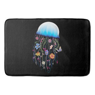 Blommigt Jellyfish Badrumsmatta