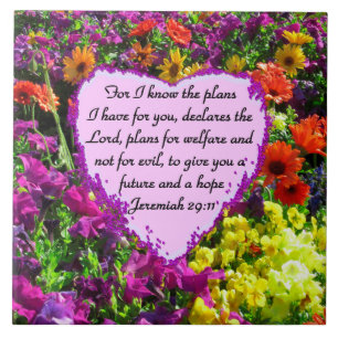 BLOMMIGT JEREMIAH 29:11 PHOTO DESIGN KAKELPLATTA