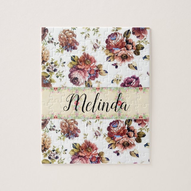 Blommigt Jigszawa Puzzle Pussel (Vertikal)
