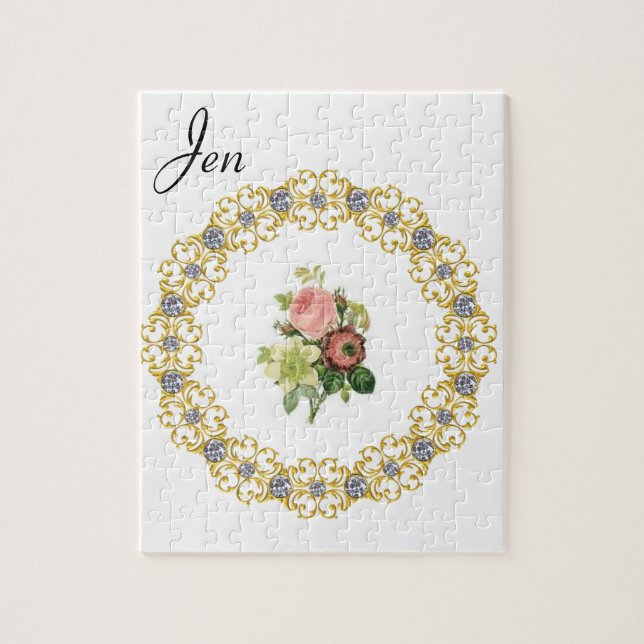 Blommigt Jigszawa Puzzle Pussel (Vertikal)