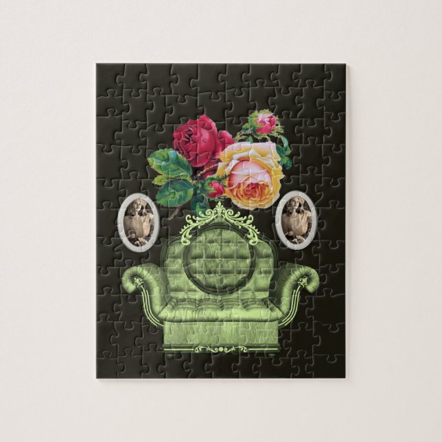 Blommigt Jigszawa Puzzle Pussel (Vertikal)