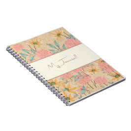 Blommigt Journal bärbar dator Anteckningsbok