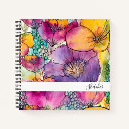 Blommigt Joy Spiral Sketchbook/Journal