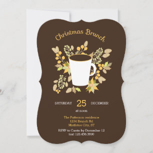 Blommigt Jul Brunch-inbjudan Inbjudningar