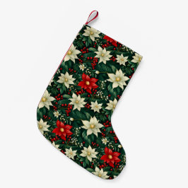 Blommigt jul Mönster Liten Julstrumpa