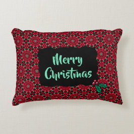 Blommigt jul prydnadskudde