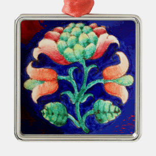 BLOMMIGT JULGRANSPRYDNAD METALL