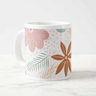 Blommigt Jumbo Mugg