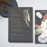 Blommigt Jungle Bröllop Meny<br><div class="desc">Träkol Cream Pampas Grass Blommigt Jungle Bröllop Menu. Detta kommer att vara en del av sviten. #pampasgräs #djunglebröllop #djungelinbjudan #coralbröllop #weddingmeny #desertbröllop #lasvegasbröllbröllop #terracottabröllop#peachbröllbröllbröllop #pampasweddingmeny #pampas #terracotta #coral #naturalbröllop #driedgräs #driedpampas #wabisabibröllop #naturebröllop</div>