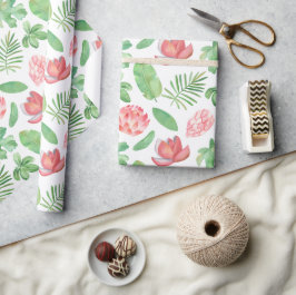 Blommigt Jungle Safari Baby Shower Tropical Blommi Presentpapper