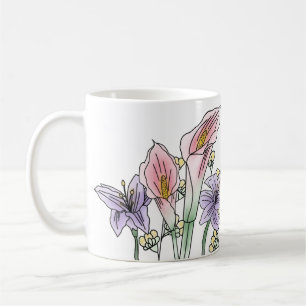 Blommigt kaffe kopp
