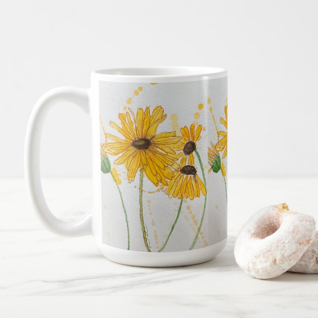 blommigt kaffe mugg (Med munk)