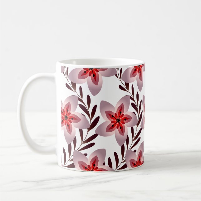 Blommigt Kaffe Mugg (Vänster)