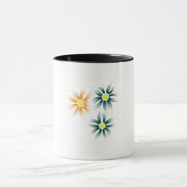Blommigt Kaffe Mugg | Plant Älskare & Wildblomma G (Center)
