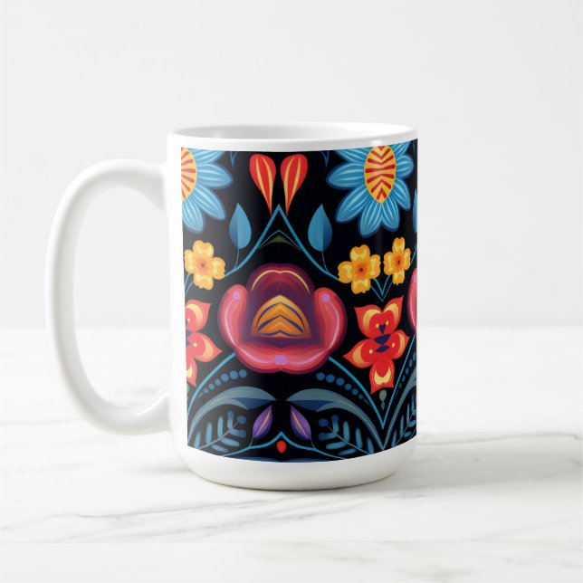 blommigt kaffemugg (Vänster)