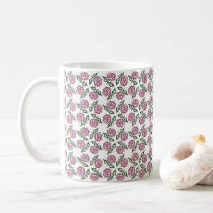 blommigt kaffemugg