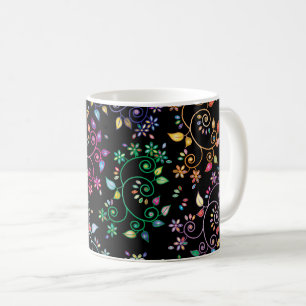 blommigt kaffemugg