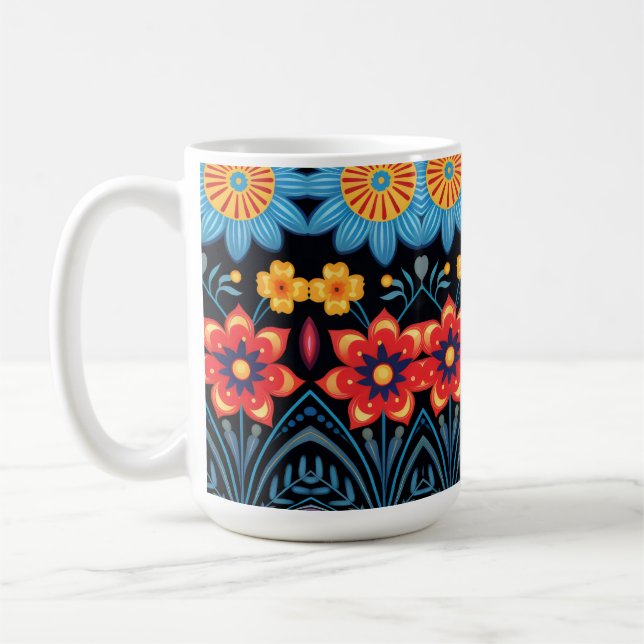 blommigt kaffemugg (Vänster)