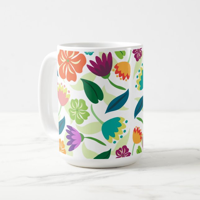 Blommigt Kaffemugg (Framsida vänster)