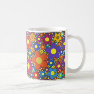 blommigt kaffemugg