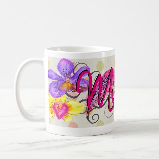 Blommigt Kaffemugg (Vänster)