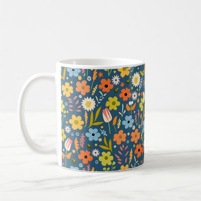 blommigt kaffemugg (Vänster)