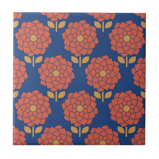 Blommigt Kakelplatta (Framsidan)