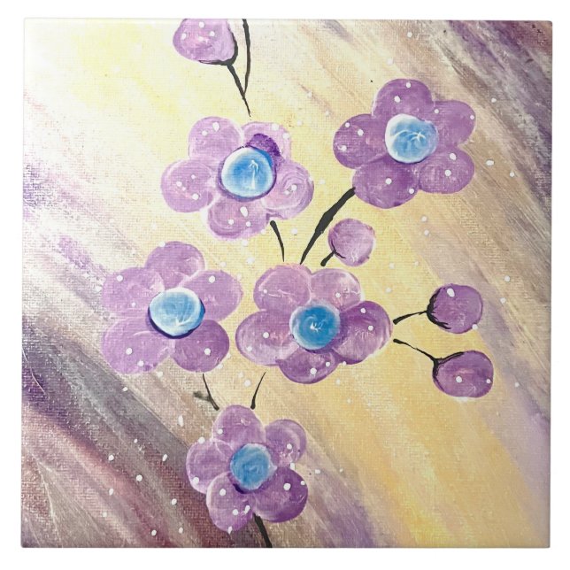 Blommigt Kakelplatta (Framsidan)