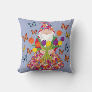 Blommigt Kaleidoscope Gnome för Mamma Kudde