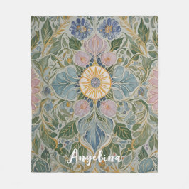 Blommigt Kaleidoscope Personlig Fleecefilt