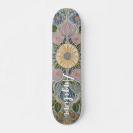 Blommigt Kaleidoscope Personlig Mini Skateboard Bräda 18,5 Cm