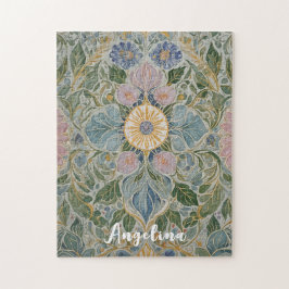 Blommigt Kaleidoscope Personlig Pussel