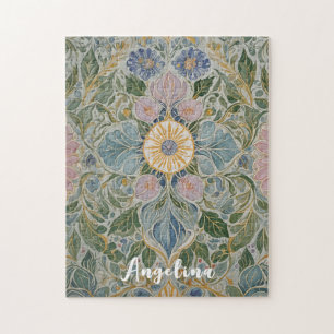 Blommigt Kaleidoscope Personlig Pussel