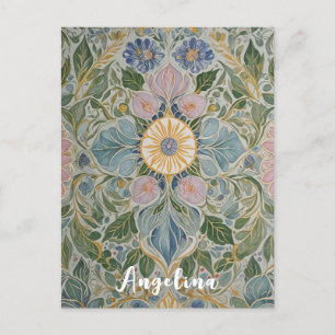 Blommigt Kaleidoscope Personlig Vykort