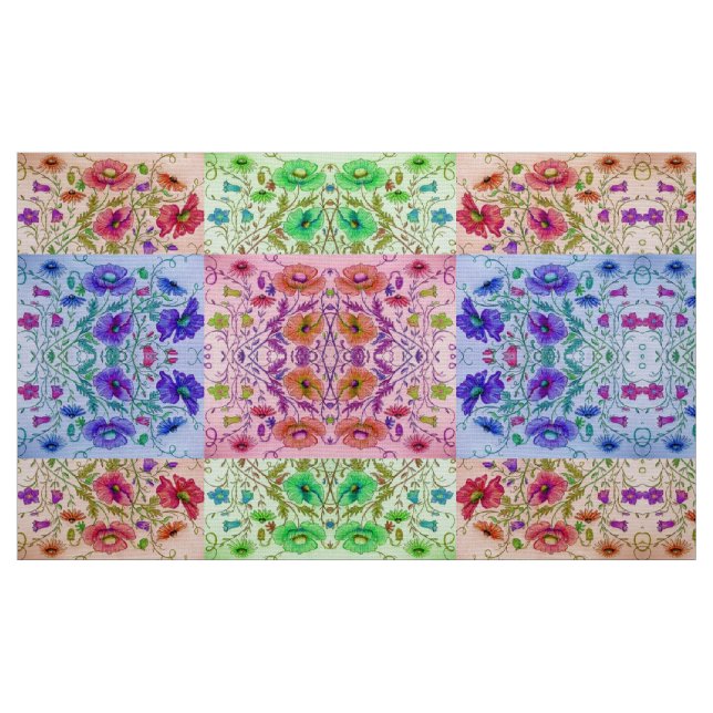 Blommigt Kaleidoscope Tyg (Fat Quarter)