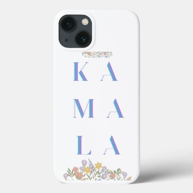 Blommigt Kamala Harris iPhone/iPad-ärende (Baksida)