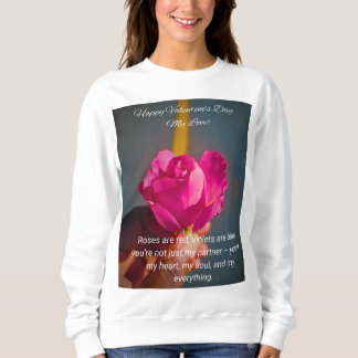 Blommigt Kärlek - Alla hjärtans dag Hoodie T Shirt